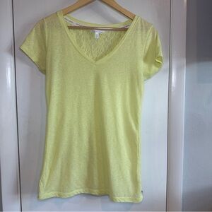 Victoria’s Secret 2013 V-Neck T-Shirt. Size: Medium. Neon Yellow.